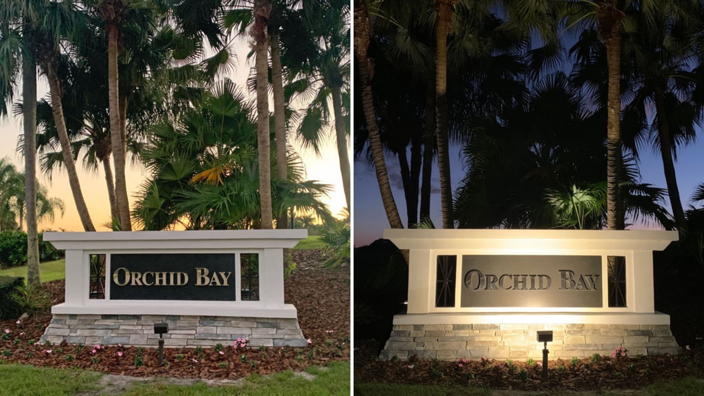 Orchid Bay Solar Sign and Landscape Lights