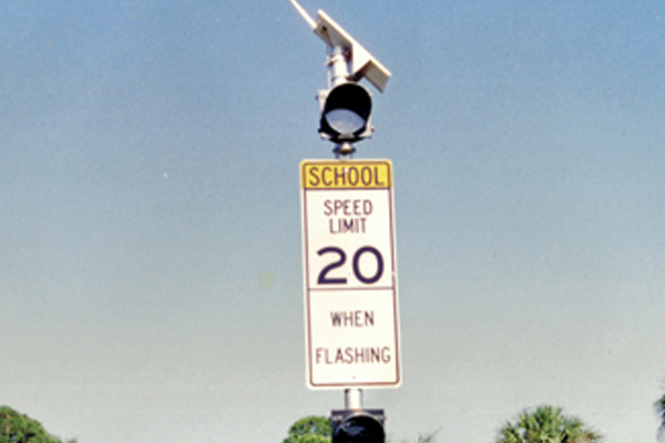 School Zone Flasher Solar Lighting