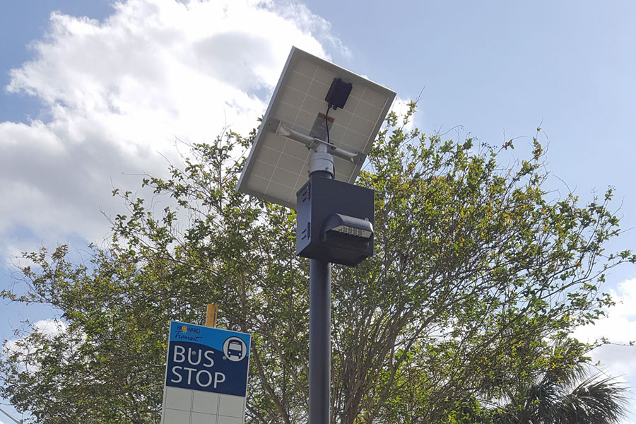 Coconut Creek Solar Bus Stop Lighting System