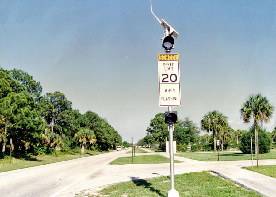 Solar Powered School Zone Flasher System