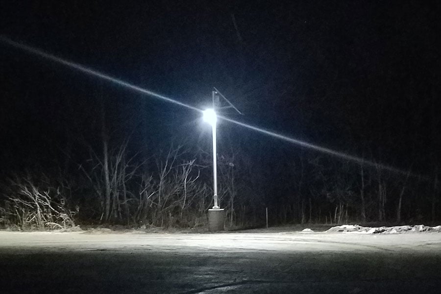 Wonderlake Vet Clinic Solar Parking Lot Lighting System