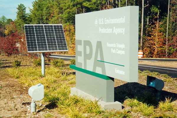 US EPA Facility Solar Sign Lighting System