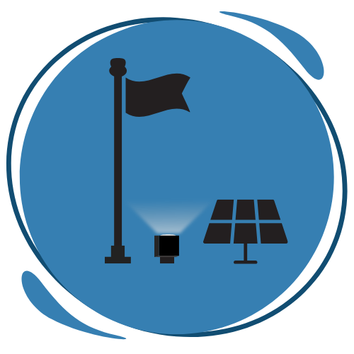 Solar Flagpole Icon