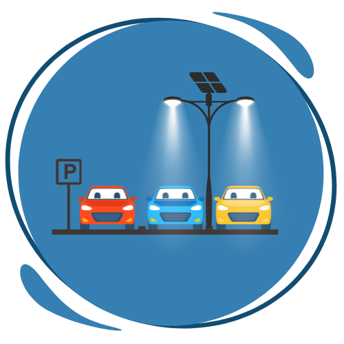 Solar Parking Lot Lighting Icon