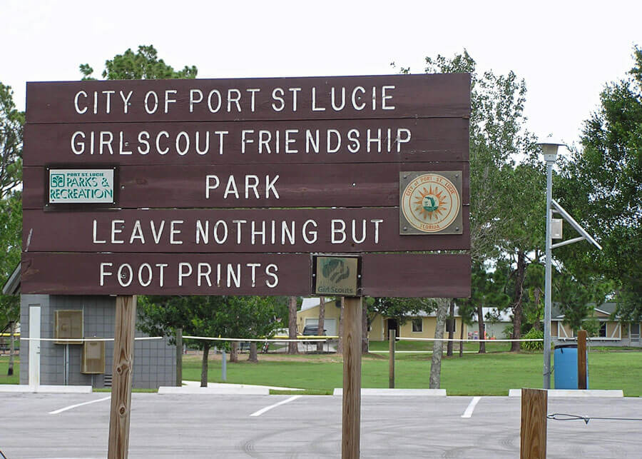 PSL Girl Scout Park Solar Park Sign Lighting