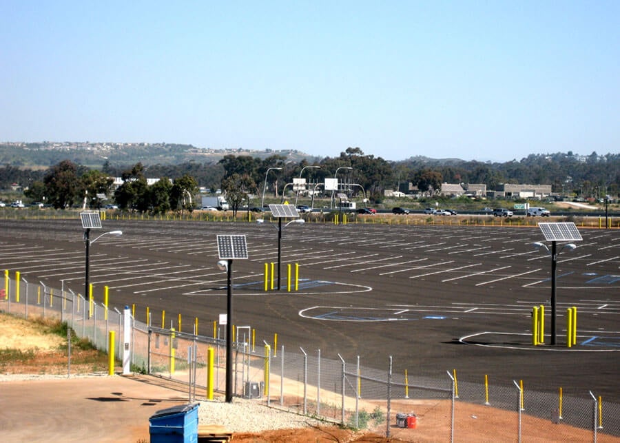 MCAS Miramar RV Storage Parking Lot Solar Lighting Systems