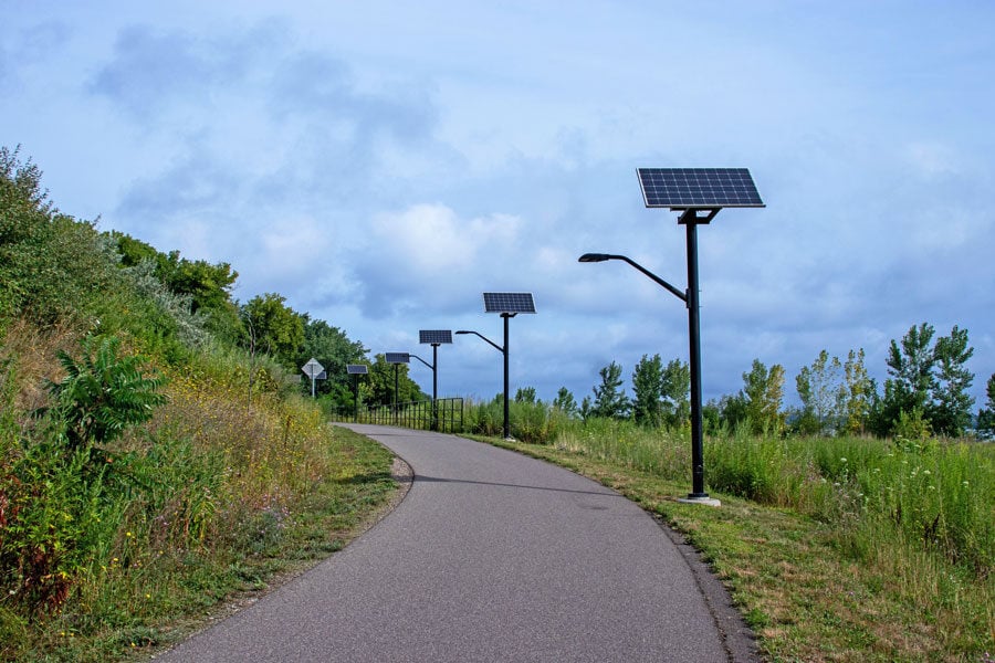 Syracuse Onondoga Lake Trail Solar LED Lighting Systems