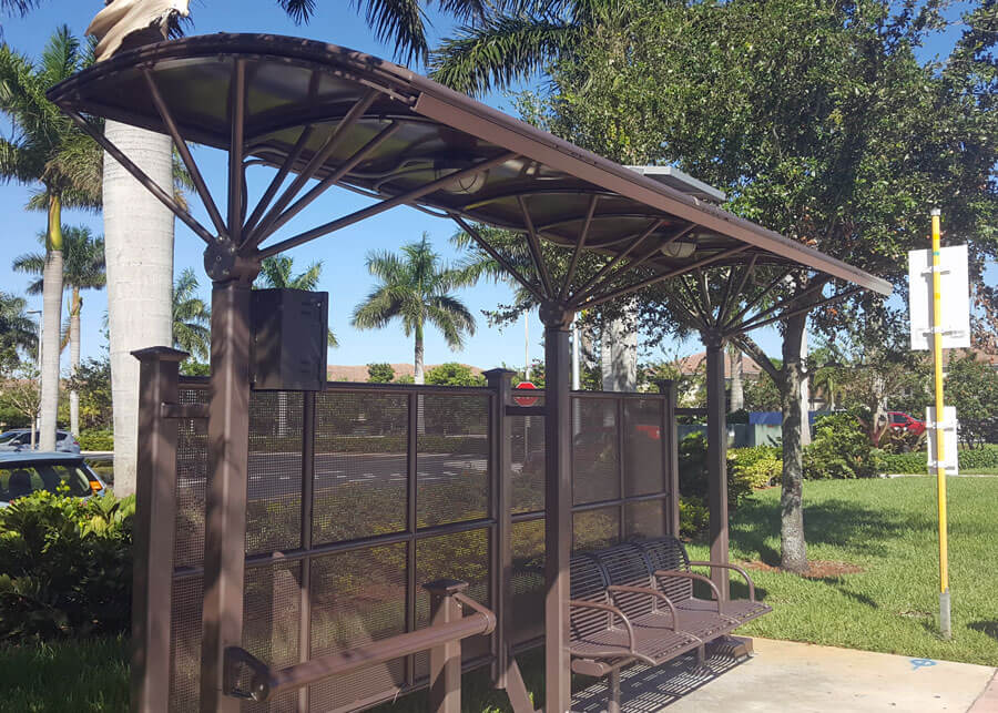 Coconut Creek Solar Bus Shelter Lighting System for Transit