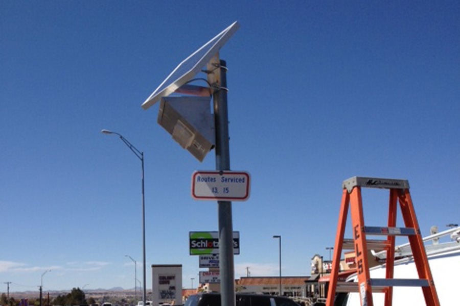 EL Paso Bus Stop Solar Wedge Light