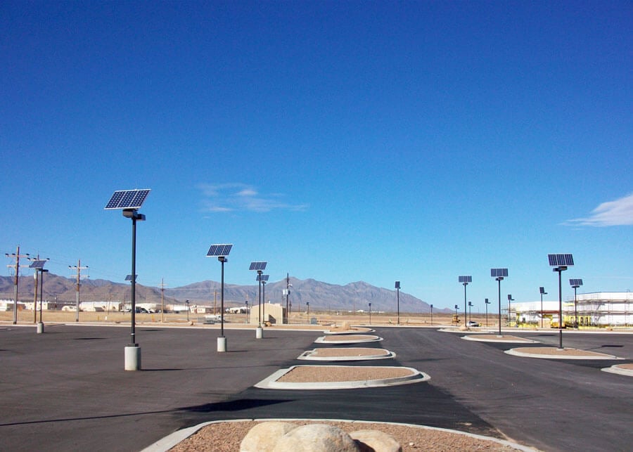 Military Parking Lot Solar Lighting