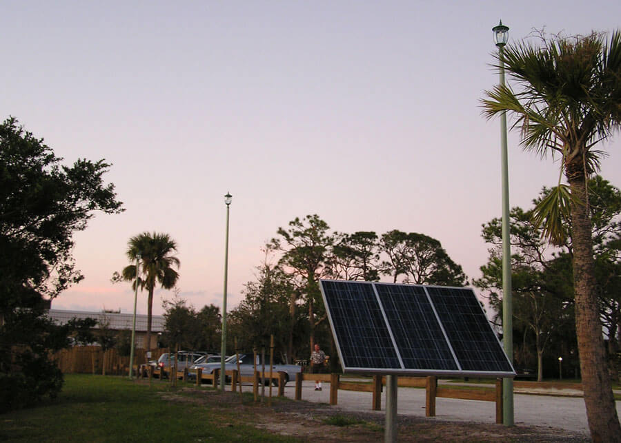 Port Salerno Retrofit Solar Perimeter Security LED Flood Light