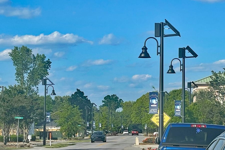 Hanahan SC Streetscape Decorative Solar Street Lighting Systems