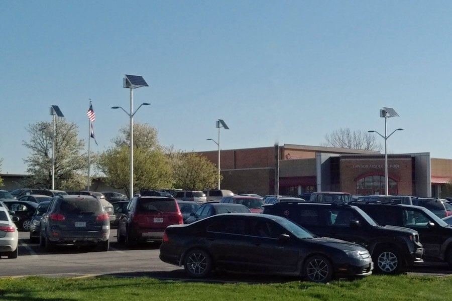 Lawson High School Parking Lot Solar Lighting Systems