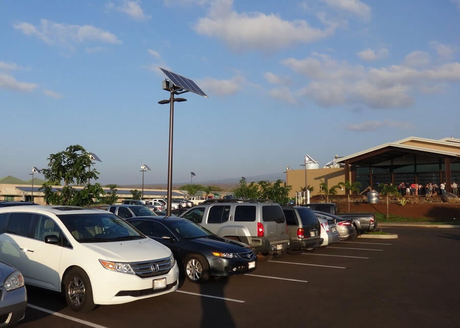 Maui Brewing Solar LED Parking Lot Lights